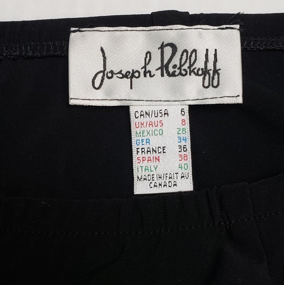 ⚪️2/$20 Joseph Ribkoff Black Pleated Flare Skirt Sz 6 Femine Romantic - Picture 7 of 8